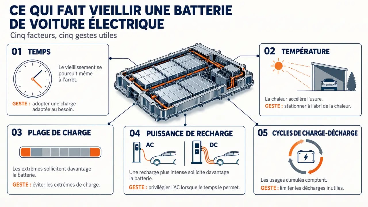Entretien batterie voiture électrique : les cinq facteurs de dégradation et les gestes préventifs