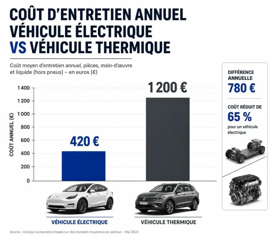 Comparatif des coûts d'entretien entre voiture électrique et thermique