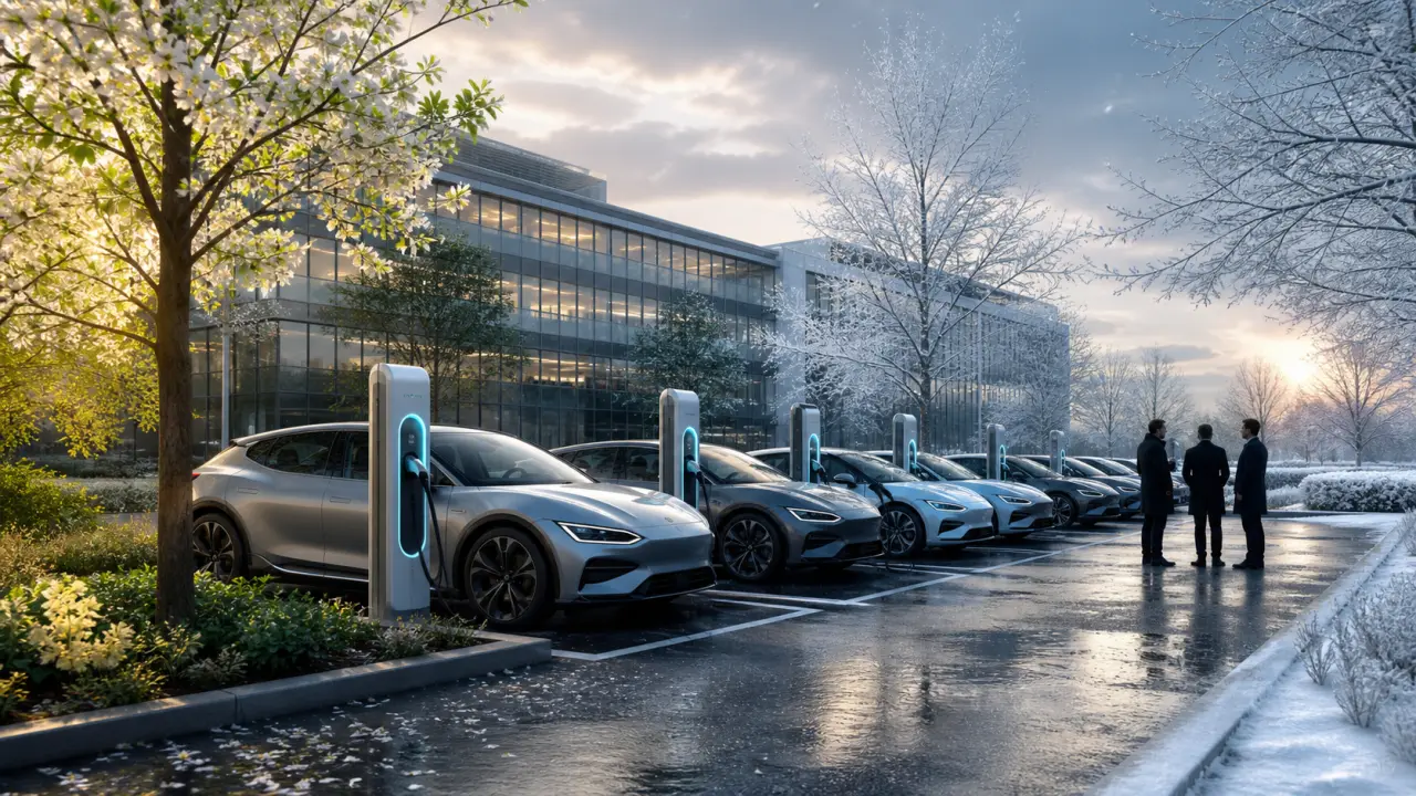 Flotte de véhicules électriques dans un environnement technologique moderne