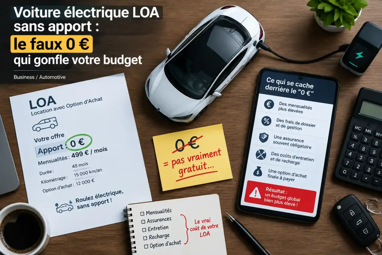 Voiture électrique LOA sans apport : le faux 0 € qui gonfle votre budget