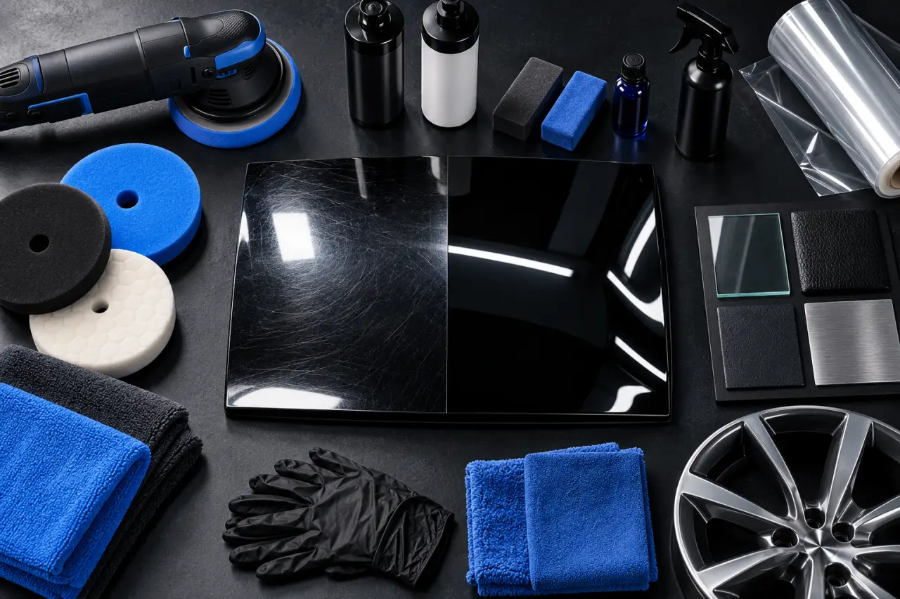 Le detailing auto corrige le vernis, puis protège chaque surface