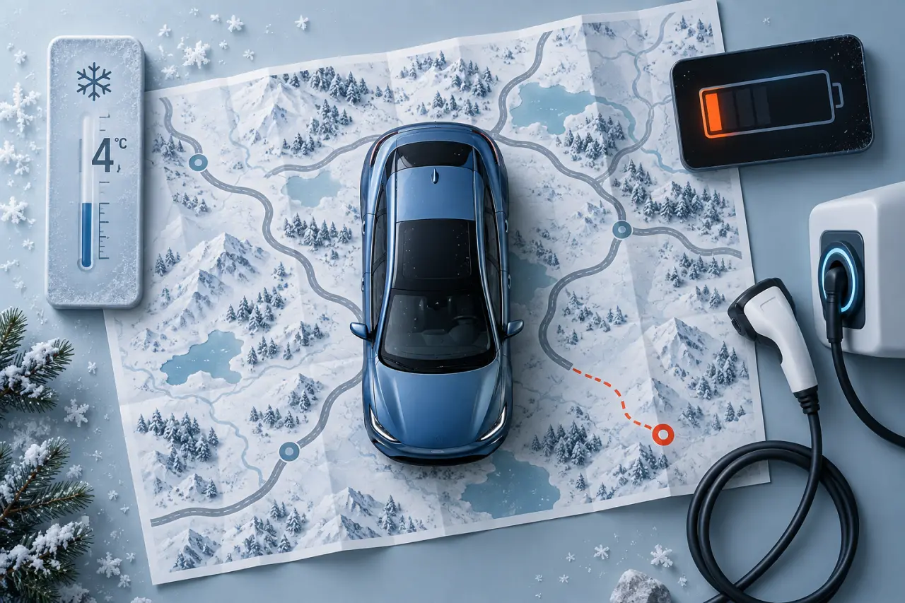 Le froid réduit l’autonomie des voitures électriques, surtout dès 4 °C