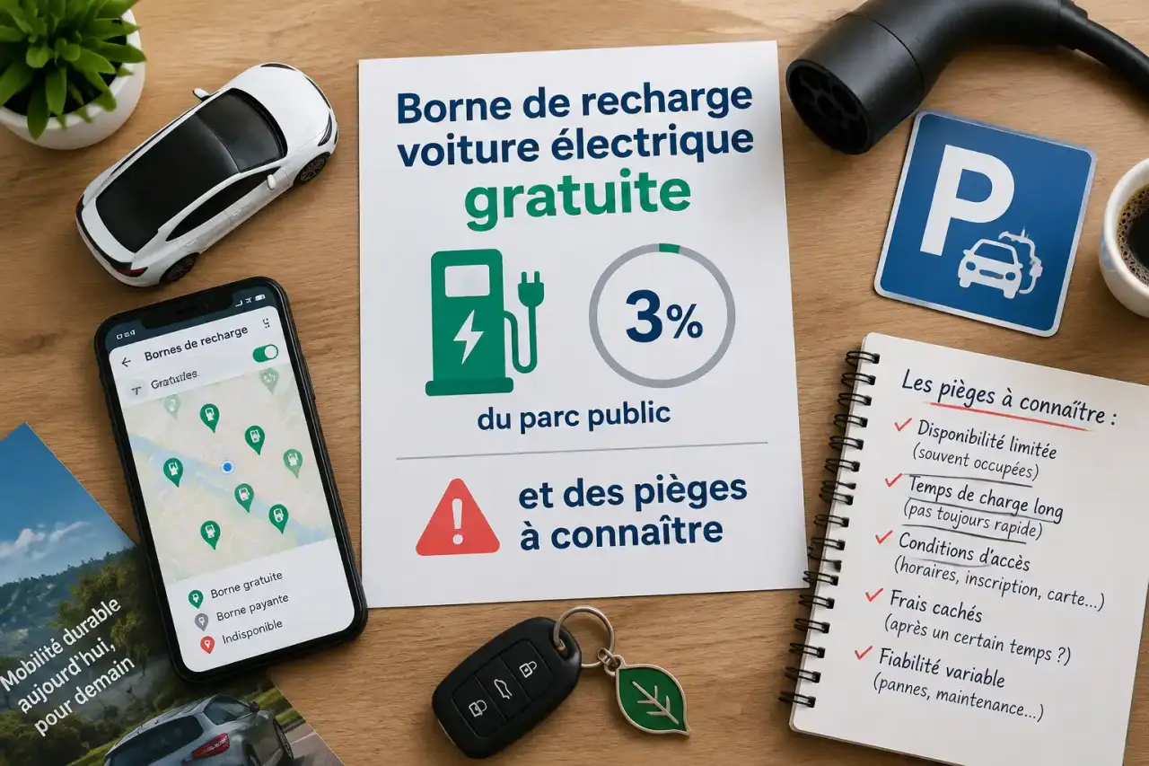 Borne de recharge voiture électrique gratuite : 3 % du parc public, et des pièges à connaître