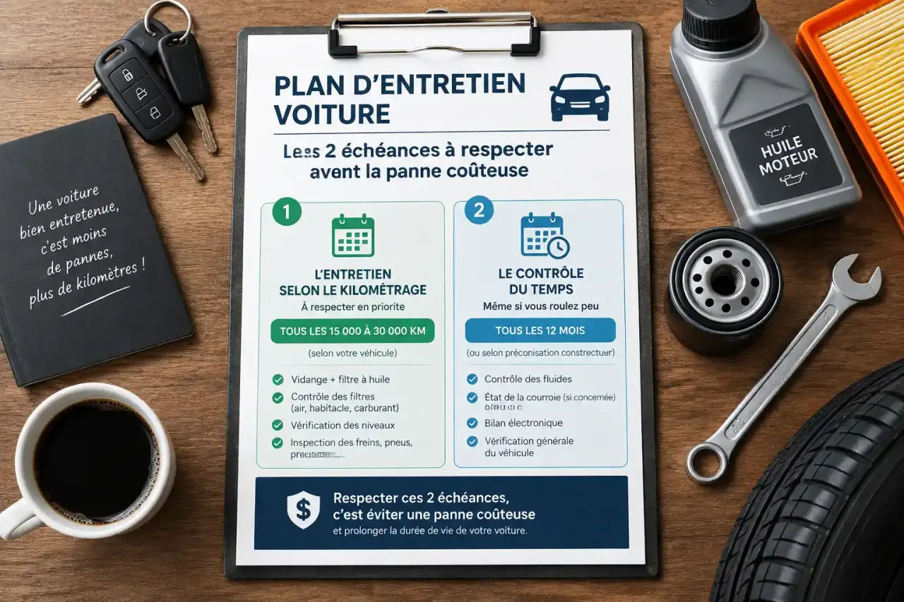 Plan d’entretien voiture : les 2 échéances à respecter avant la panne coûteuse