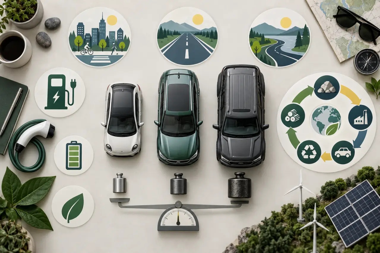La voiture écologique se choisit selon l’usage, le poids et le cycle de vie