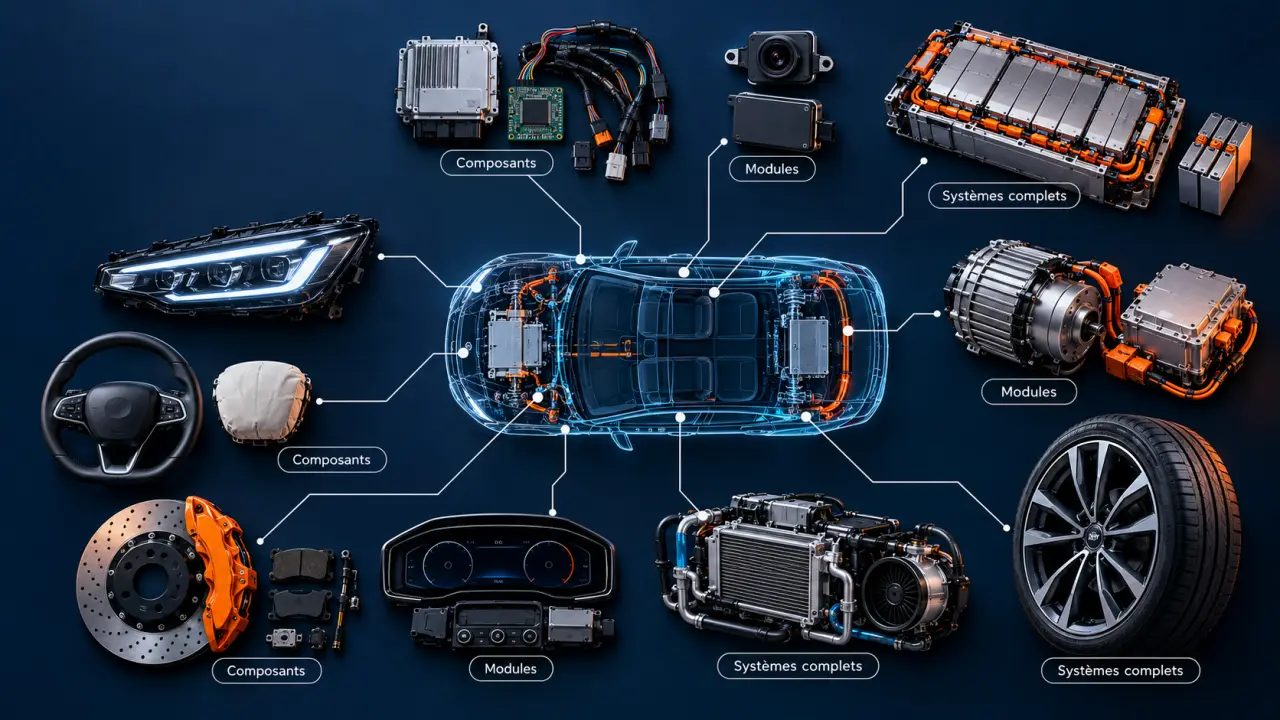 Équipementier automobile : du composant au système complet, qui fournit quoi ?