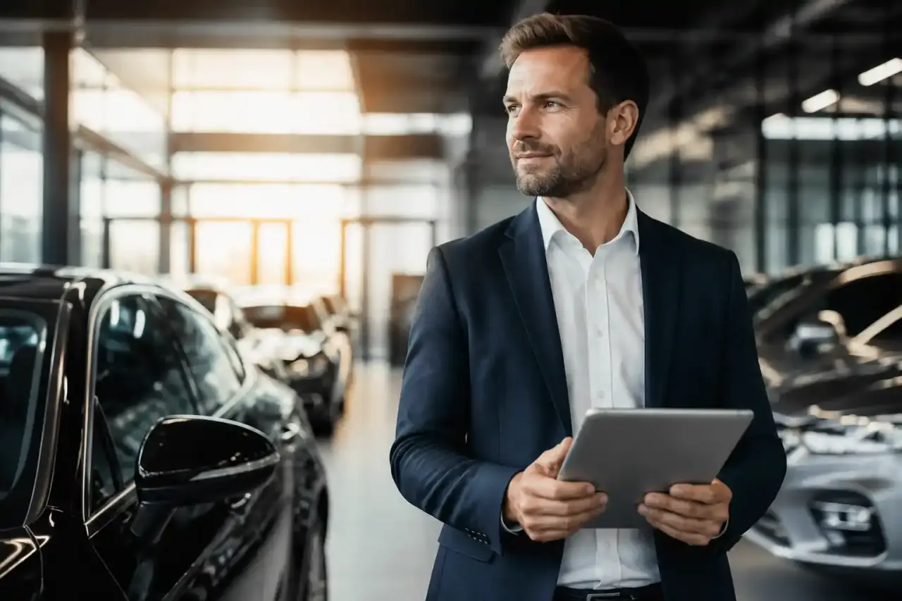 Concept car moderne dans un laboratoire d'innovation technologique