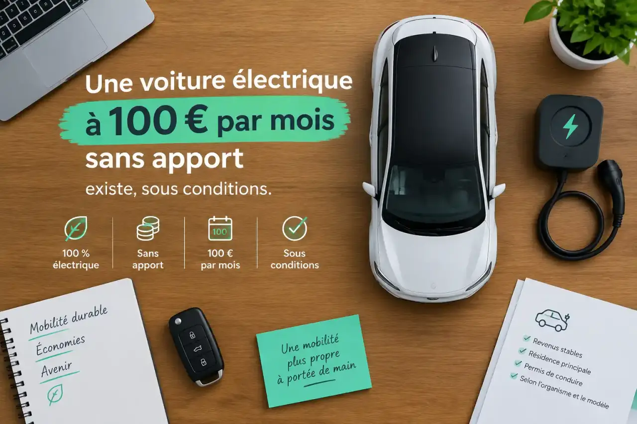 Une voiture électrique à 100 euros par mois sans apport existe, sous conditions